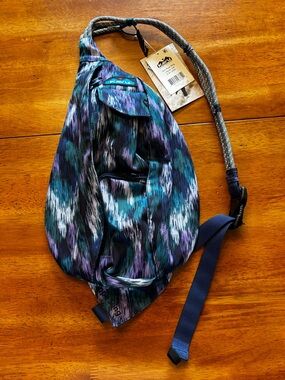 KAVU Mini Rope Sling Glacier Ikat NWT Crossbody Backpack Retired Print